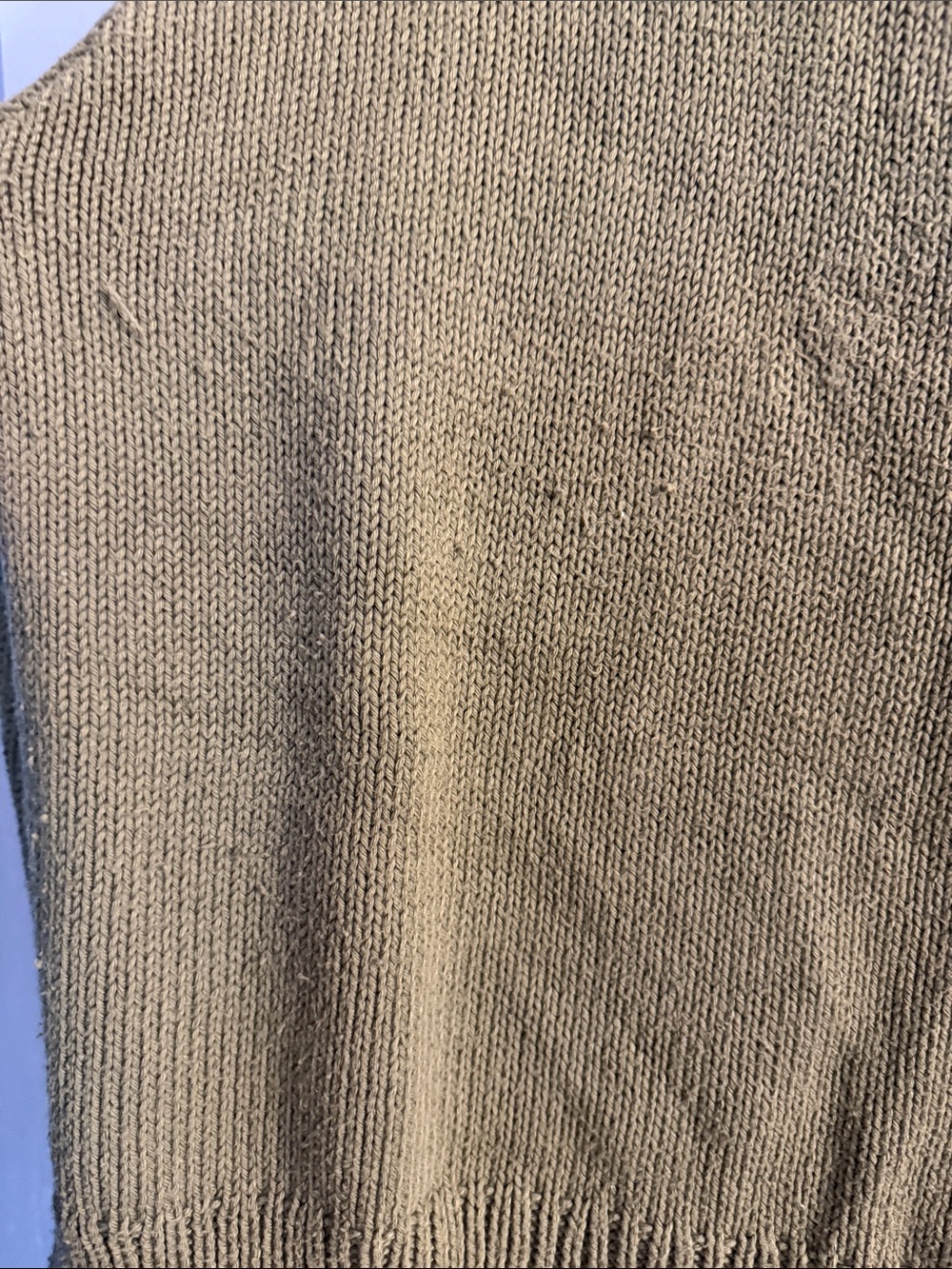 Honest Cotton brand one size olive green 100% cotton oversized knit sweater - Picture 4 of 6